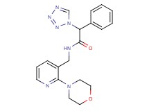 N-[(2-morpholin-4-ylpyridin-3-yl)methyl]-2-phenyl-2-(1H-tetrazol-1-yl)acetamide