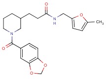 3-[1-(1,3-benzodioxol-5-ylcarbonyl)-3-piperidinyl]-N-[(5-methyl-2-furyl)methyl]propanamide