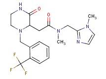 N-methyl-N-[(1-methyl-1H-imidazol-2-yl)methyl]-2-{3-oxo-1-[2-(trifluoromethyl)benzyl]-2-piperazinyl}acetamide