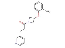 3-{3-[3-(2-methylphenoxy)-1-azetidinyl]-3-oxopropyl}pyridine
