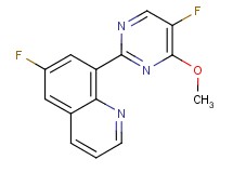 6-fluoro-8-(5-fluoro-4-methoxypyrimidin-2-yl)quinoline