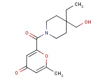 2-{[4-ethyl-4-(hydroxymethyl)piperidin-1-yl]carbonyl}-6-methyl-4H-pyran-4-one