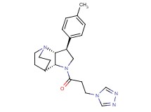 (2R*,3S*,6R*)-3-(4-methylphenyl)-5-[3-(4H-1,2,4-triazol-4-yl)propanoyl]-1,5-diazatricyclo[5.2.2.0~2,6~]undecane