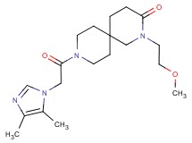 9-[(4,5-dimethyl-1H-imidazol-1-yl)acetyl]-2-(2-methoxyethyl)-2,9-diazaspiro[5.5]undecan-3-one