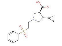 (3S*,4S*)-4-cyclopropyl-1-[2-(phenylsulfonyl)ethyl]pyrrolidine-3-carboxylic acid