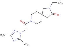 8-[(3,5-dimethyl-1H-1,2,4-triazol-1-yl)acetyl]-2-ethyl-2,8-diazaspiro[4.5]decan-3-one