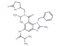 1-benzyl-5-(isobutyrylamino)-N-isopropyl-2-methyl-N-[(5-oxo-2-pyrrolidinyl)methyl]-1H-benzimidazole-7-carboxamide