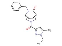 (1S*,5R*)-6-benzyl-3-[(1-ethyl-5-methyl-1H-pyrazol-3-yl)carbonyl]-3,6-diazabicyclo[3.2.2]nonan-7-one