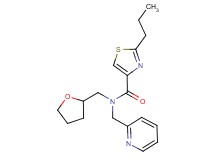 2-propyl-N-(2-pyridinylmethyl)-N-(tetrahydro-2-furanylmethyl)-1,3-thiazole-4-carboxamide