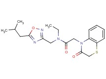 N-ethyl-N-[(5-isobutyl-1,2,4-oxadiazol-3-yl)methyl]-2-(3-oxo-2,3-dihydro-4H-1,4-benzothiazin-4-yl)acetamide