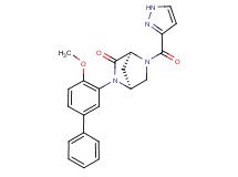 (1S*,4S*)-2-(4-methoxy-3-biphenylyl)-5-(1H-pyrazol-3-ylcarbonyl)-2,5-diazabicyclo[2.2.1]heptan-3-one