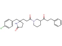 5-(4-chlorobenzyl)-5-{3-oxo-3-[3-(3-phenylpropanoyl)-1-piperidinyl]propyl}-2-pyrrolidinone