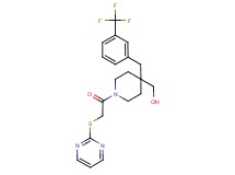 {1-[(2-pyrimidinylthio)acetyl]-4-[3-(trifluoromethyl)benzyl]-4-piperidinyl}methanol