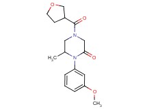 1-(3-methoxyphenyl)-6-methyl-4-(tetrahydro-3-furanylcarbonyl)-2-piperazinone