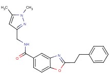 N-[(1,5-dimethyl-1H-pyrazol-3-yl)methyl]-2-(2-phenylethyl)-1,3-benzoxazole-5-carboxamide