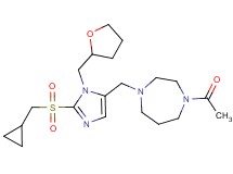 1-acetyl-4-{[2-[(cyclopropylmethyl)sulfonyl]-1-(tetrahydro-2-furanylmethyl)-1H-imidazol-5-yl]methyl}-1,4-diazepane