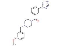 1-(3-methoxybenzyl)-4-[3-(1H-1,2,4-triazol-3-yl)benzoyl]piperazine