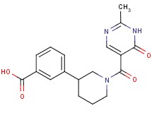 3-{1-[(2-methyl-6-oxo-1,6-dihydropyrimidin-5-yl)carbonyl]piperidin-3-yl}benzoic acid