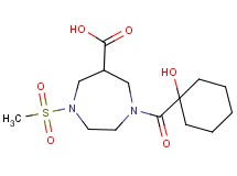 1-[(1-hydroxycyclohexyl)carbonyl]-4-(methylsulfonyl)-1,4-diazepane-6-carboxylic acid