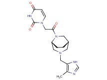 1-(2-{(1S*,5R*)-3-[(4-methyl-1H-imidazol-5-yl)methyl]-3,6-diazabicyclo[3.2.2]non-6-yl}-2-oxoethyl)pyrimidine-2,4(1H,3H)-dione