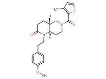 (4aR*,8aS*)-1-[2-(4-methoxyphenyl)ethyl]-6-[(3-methyl-2-thienyl)carbonyl]octahydro-1,6-naphthyridin-2(1H)-one