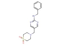 N-benzyl-5-[(1,1-dioxidothiomorpholin-4-yl)methyl]pyrimidin-2-amine