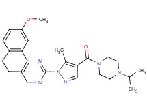 2-{4-[(4-isopropyl-1-piperazinyl)carbonyl]-5-methyl-1H-pyrazol-1-yl}-9-methoxy-5,6-dihydrobenzo[h]quinazoline