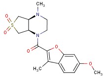(4aS*,7aR*)-1-[(6-methoxy-3-methyl-1-benzofuran-2-yl)carbonyl]-4-methyloctahydrothieno[3,4-b]pyrazine 6,6-dioxide