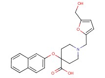 1-{[5-(hydroxymethyl)-2-furyl]methyl}-4-(2-naphthyloxy)piperidine-4-carboxylic acid