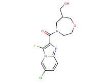 {4-[(6-chloro-3-fluoroimidazo[1,2-a]pyridin-2-yl)carbonyl]-1,4-oxazepan-6-yl}methanol