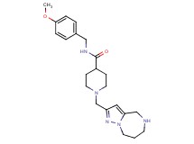 N-(4-methoxybenzyl)-1-(5,6,7,8-tetrahydro-4H-pyrazolo[1,5-a][1,4]diazepin-2-ylmethyl)-4-piperidinecarboxamide