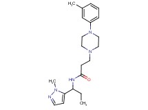 3-[4-(3-methylphenyl)-1-piperazinyl]-N-[1-(1-methyl-1H-pyrazol-5-yl)propyl]propanamide
