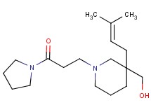 {3-(3-methyl-2-buten-1-yl)-1-[3-oxo-3-(1-pyrrolidinyl)propyl]-3-piperidinyl}methanol