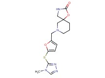 7-({5-[(4-methyl-4H-1,2,4-triazol-3-yl)thio]-2-furyl}methyl)-1-oxa-3,7-diazaspiro[4.5]decan-2-one