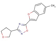 5-(5-methyl-1-benzofuran-2-yl)-3-(tetrahydrofuran-3-yl)-1,2,4-oxadiazole