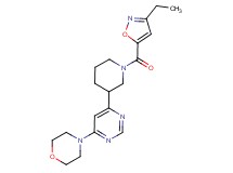 4-(6-{1-[(3-ethyl-5-isoxazolyl)carbonyl]-3-piperidinyl}-4-pyrimidinyl)morpholine
