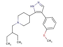 1-(2-ethylbutyl)-4-[4-(3-methoxyphenyl)-1H-pyrazol-5-yl]piperidine