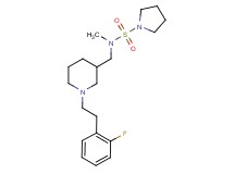 N-({1-[2-(2-fluorophenyl)ethyl]piperidin-3-yl}methyl)-N-methylpyrrolidine-1-sulfonamide
