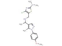 4-chloro-5-[({1-[1-(4-methoxyphenyl)-5-methyl-1H-pyrazol-4-yl]ethyl}amino)methyl]-N,N-dimethyl-1,3-thiazol-2-amine