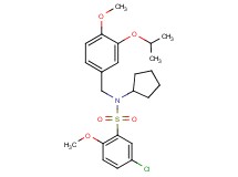 5-chloro-N-cyclopentyl-N-(3-isopropoxy-4-methoxybenzyl)-2-methoxybenzenesulfonamide