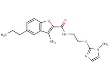 3-methyl-N-{2-[(1-methyl-1H-imidazol-2-yl)thio]ethyl}-5-propyl-1-benzofuran-2-carboxamide