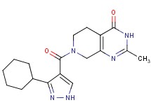 7-[(3-cyclohexyl-1H-pyrazol-4-yl)carbonyl]-2-methyl-5,6,7,8-tetrahydropyrido[3,4-d]pyrimidin-4(3H)-one