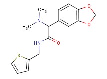 2-(1,3-benzodioxol-5-yl)-2-(dimethylamino)-N-(2-thienylmethyl)acetamide trifluoroacetate