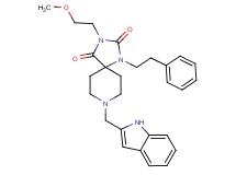 8-(1H-indol-2-ylmethyl)-3-(2-methoxyethyl)-1-(2-phenylethyl)-1,3,8-triazaspiro[4.5]decane-2,4-dione