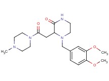 4-(3,4-dimethoxybenzyl)-3-[2-(4-methyl-1-piperazinyl)-2-oxoethyl]-2-piperazinone