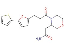 2-(4-{3-[5-(2-thienyl)-2-furyl]propanoyl}-3-morpholinyl)acetamide