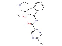 N-[rel-(2R,3R)-2-methoxy-2,3-dihydrospiro[indene-1,4'-piperidin]-3-yl]-5-methyl-2-pyrazinecarboxamide hydrochloride