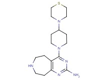 4-[4-(4-thiomorpholinyl)-1-piperidinyl]-6,7,8,9-tetrahydro-5H-pyrimido[4,5-d]azepin-2-amine dihydrochloride