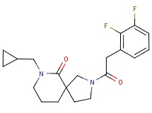 7-(cyclopropylmethyl)-2-[(2,3-difluorophenyl)acetyl]-2,7-diazaspiro[4.5]decan-6-one