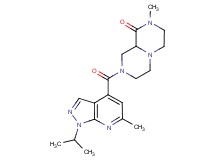 8-[(1-isopropyl-6-methyl-1H-pyrazolo[3,4-b]pyridin-4-yl)carbonyl]-2-methylhexahydro-2H-pyrazino[1,2-a]pyrazin-1(6H)-one